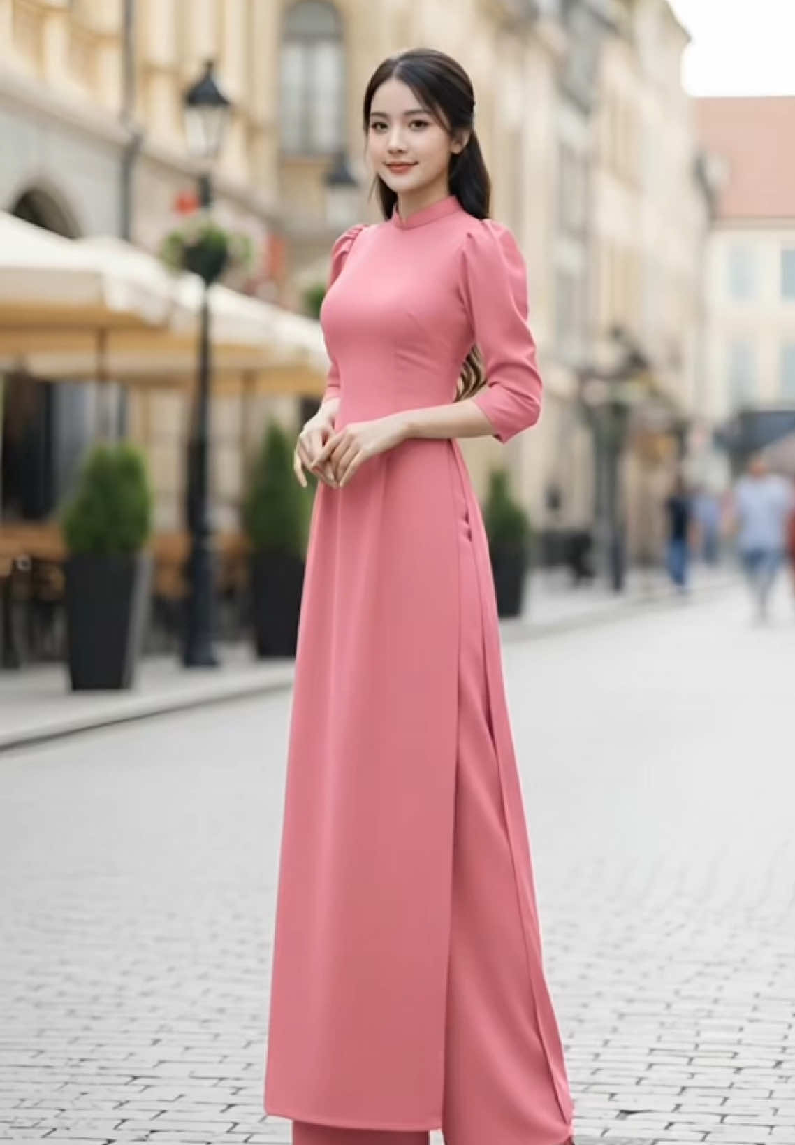 Áo dài tay bồng #dongphucaodai #aodaitruyenthong #aodaigiaovien #aodaivietnam #xuhuong 