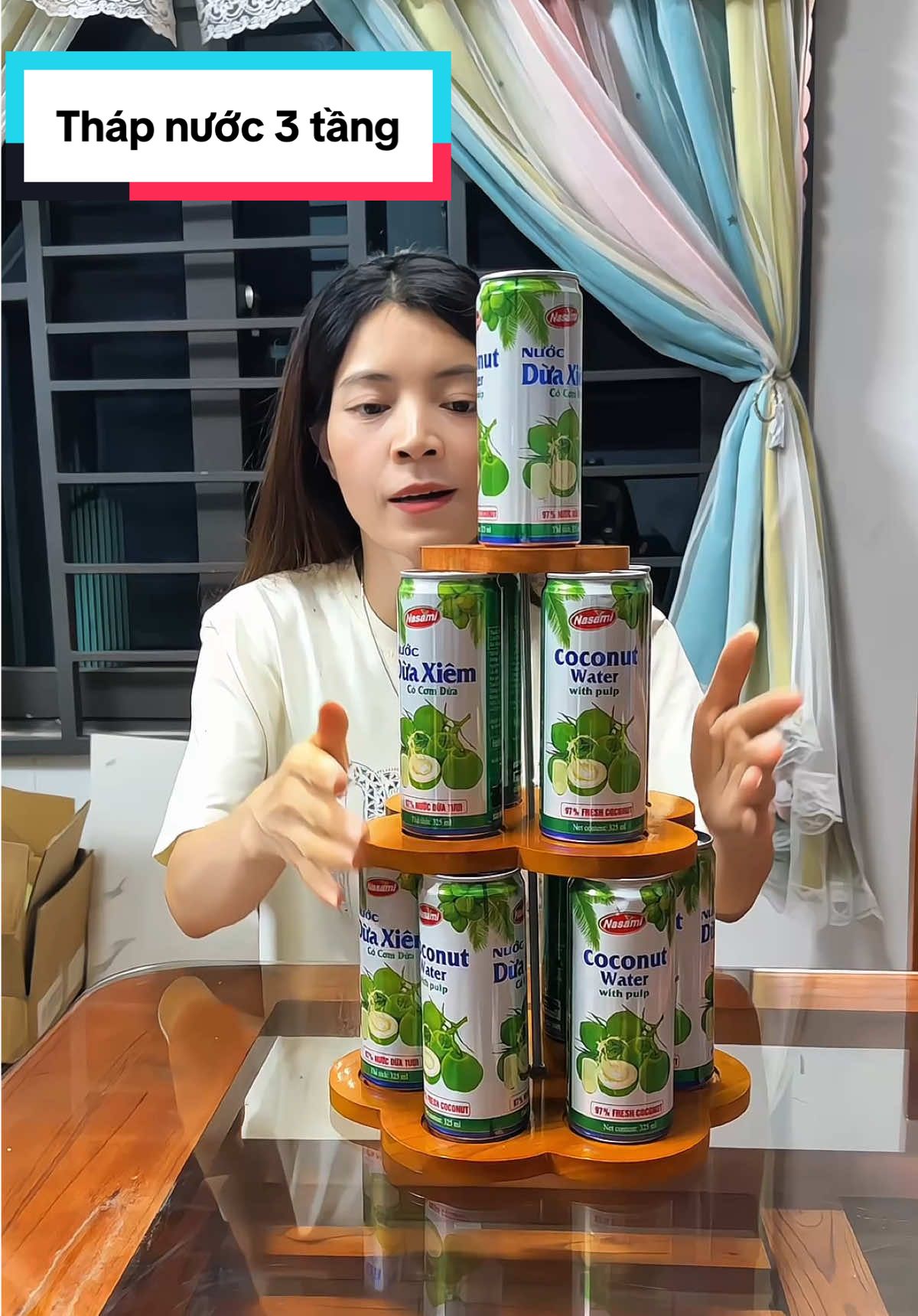 Tháp nước gỗ 3 tầng #nhisuti #xuhuong #thaptailoc #thapnuoctailoc #thapgo3tang 