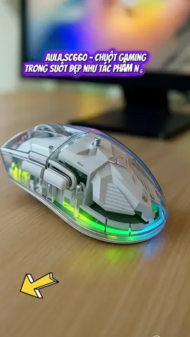 Chuột gaming trong suốt AULA SC660 - Vỏ trong suốt và LED RGB đẹp mắt - 3 Mode kết nối - DPI Max 10,000 - Tùy chỉnh macro - BH 12 Tháng #chuot  #chuotgaming  #chuotkhongday  #xuhuong 