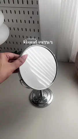 rotating desk mirror ☁️                                #mirror #rotatingmirror #deskmirror #aestheticmirror #roundmirror 