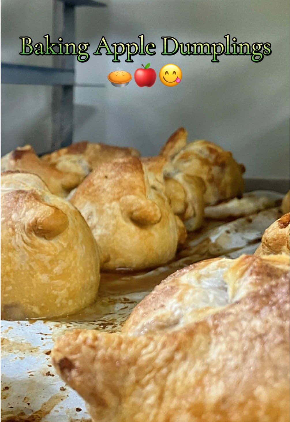 Baking our Tougas Family Farm Apple Dumplings! Come try them—Northborough, MA📍 🍎 Whole Cortland apple, spices, butter & flaky pastry  🥧 Get them warm or à la mode which means served with ice cream—that we add in the kitchen! 😋 Order/purchase at a register in the Farm Store  (Single or 3 Pack)  #northboroughma #tougasfamilyfarm #appledumplings 