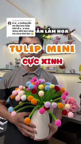 Trả lời @Jenna hướng dẫn làm hoa tulip mini cực nhanh và đơn giãn #kemnhung #vanphongphamwinwin #hoatulipmini 