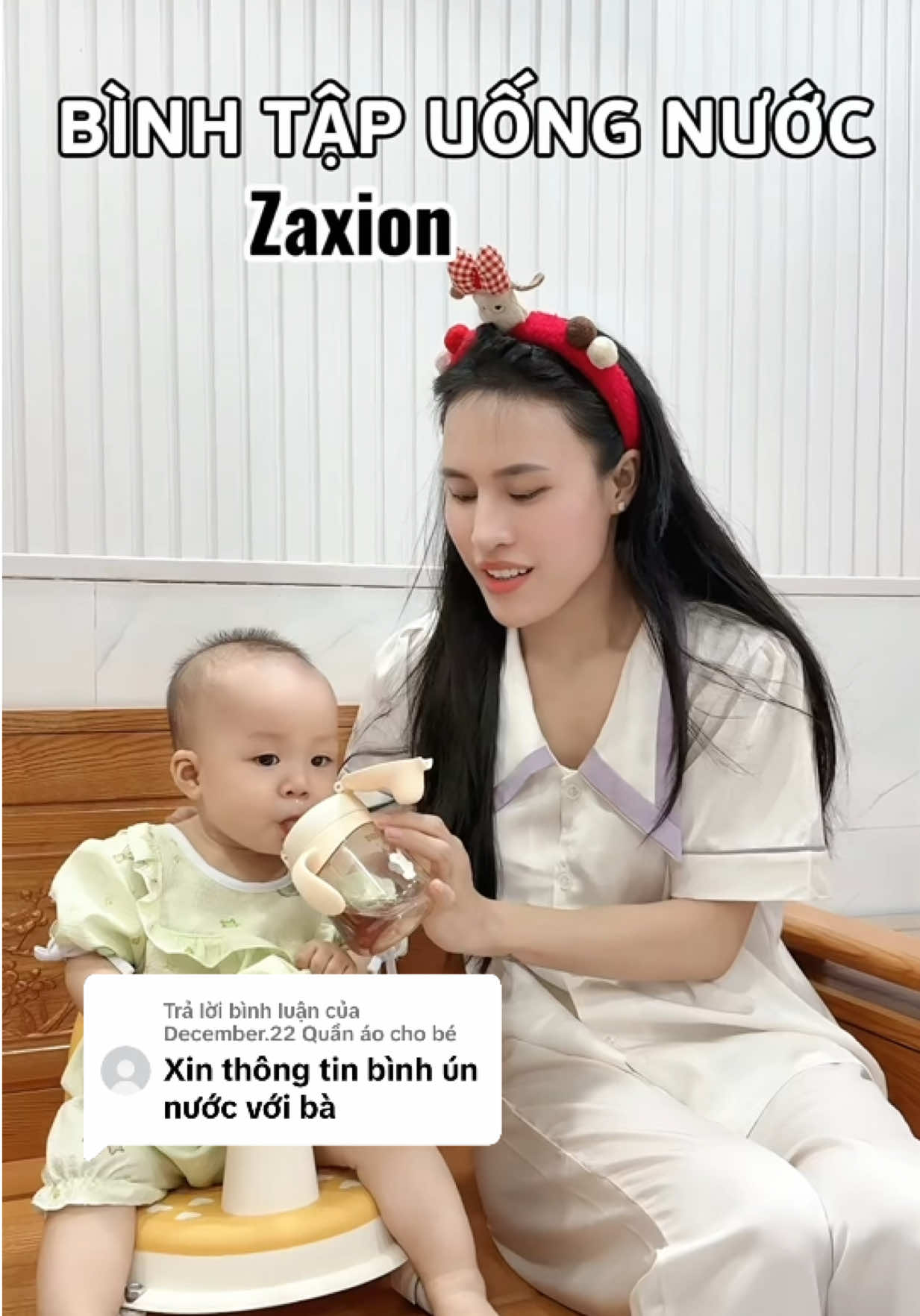Trả lời @December.22 Quần áo cho bé Con mới tập hút thì các mom Thử bình Zaxion này đi, dễ lên nước lắm luôn á #mebimsua #binhtaphut #binhtapuongchobe #zaxion #nhacocamathi 