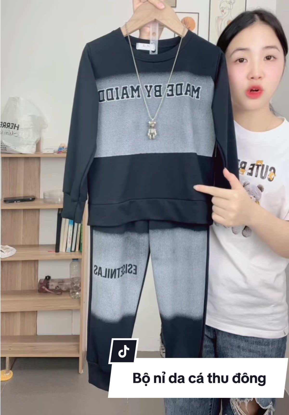 Nỉ da cá cho bé #thoitrangtreem #quanaotreem #quanaothudong #quanaochobe #xuhuong 