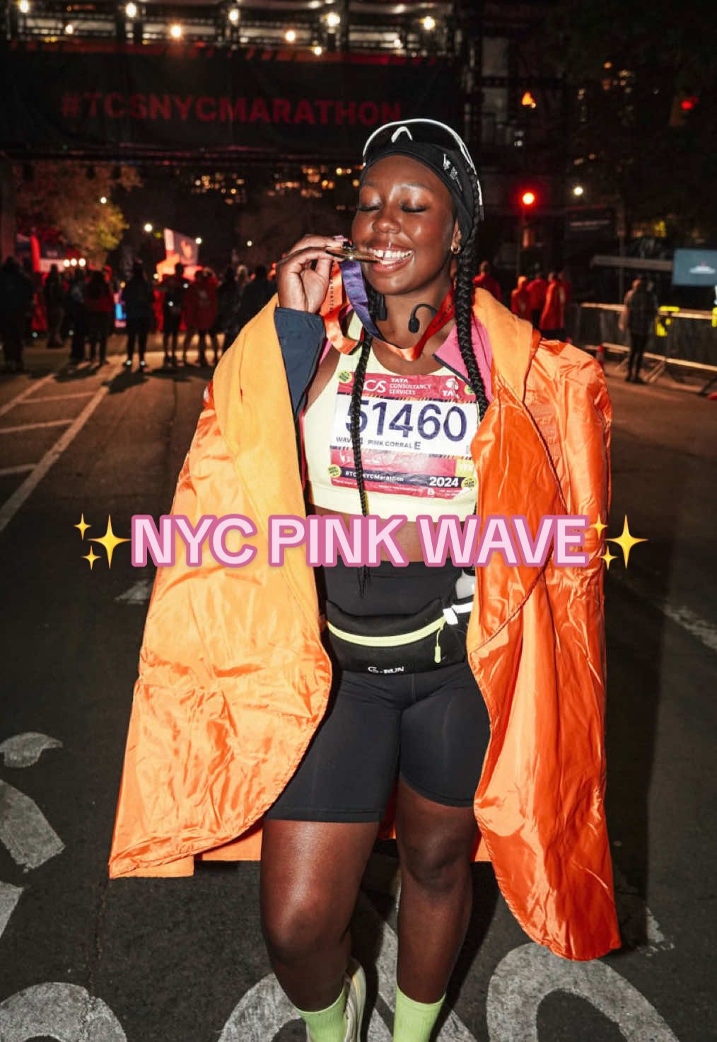 BEST MARATHON IN THE WORLD🩷#fyp #nycmarathon #marathon #runtok #greenscreen 