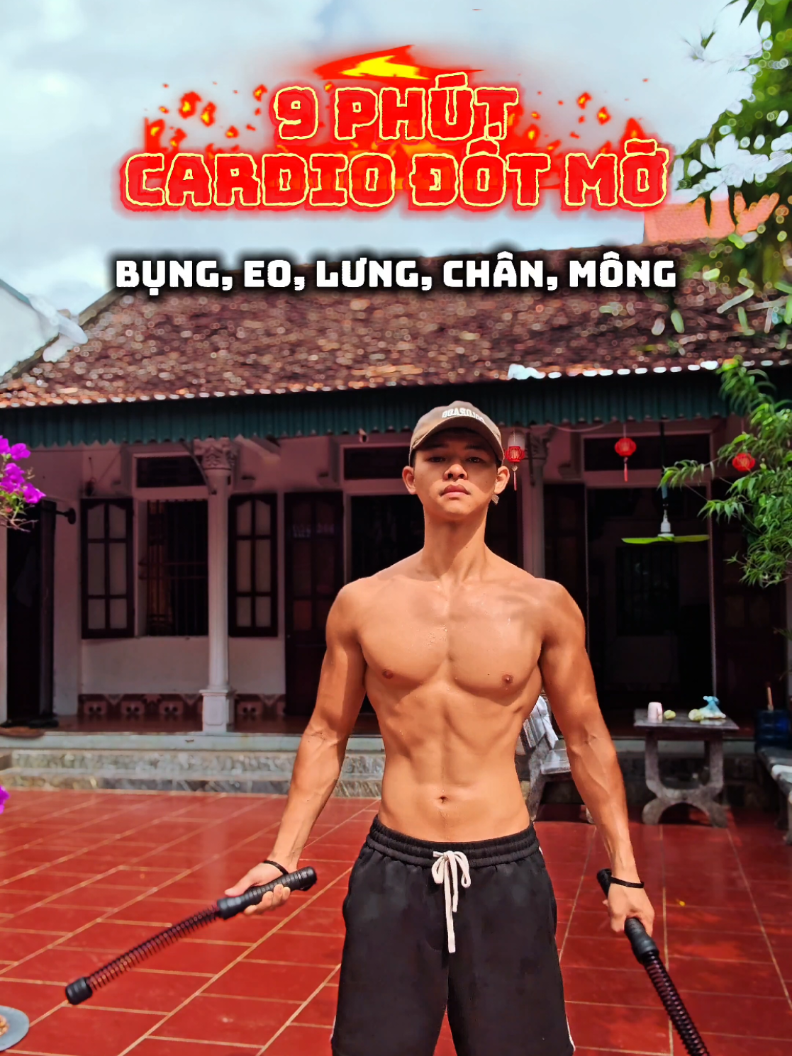 9 phút cardio đốt mỡ cùng thanh battle rope #gymmotivation #gym #truyendongluc #quockhongcuoi #xuhuong 