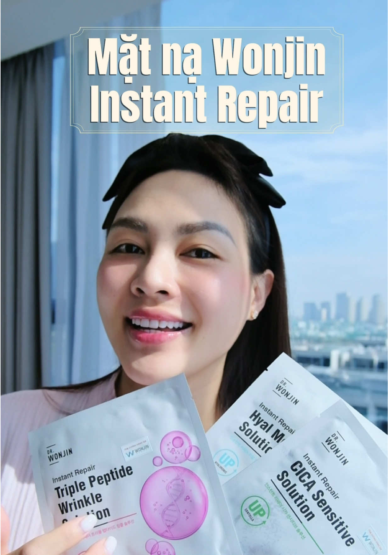 Chăm da chuẩn clinic với mặt nạ Dr #wonjin dòng Instant Repair nha. Dòng này chất liệu vải cellulose đắp thích thực sự đó, tinh chất thì nhiều mà đắp xong da mướt rõ #matnawonjin #mask #reviewskincare #goclamdep 