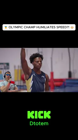 SPEED Just Got EMBARRASSED By an Olympian!#ishowspeededit #speedgoespro #reaction #dtotem #fyp #westcol #kick