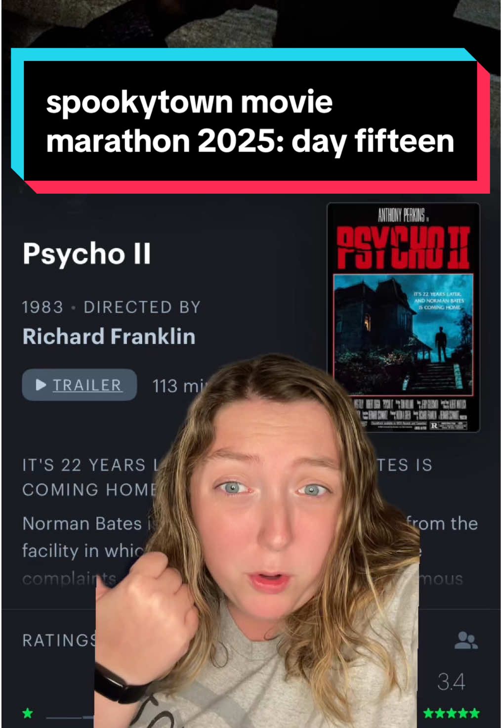 also love that they had osgood perkins playing a younger version of norman like iconic? #horrortok #psycho2 #spookytownmoviemarathon #filmtok #normanbates 