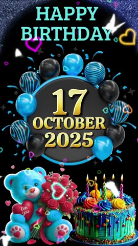 Birthday Template 17 OCTOBER 2025 #birthday #happybirthday #happybirthdaytoyou #ulangtahun #hbd 