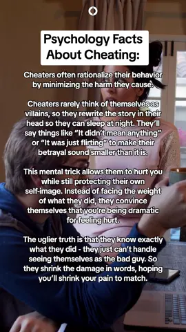 What hurts more - the cheating or the way they minimize it after? #cheating #cheaters #psychologyfacts #gaslighting #toxicrelationship 