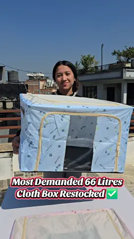 66lts Cloth Box Restocked Rs 1200/- for 2 psc Order from website: www.moosto.com  Insta: moosto_com  #goviral #clothorganizer #foryou #viral #wardrobeorganizer 