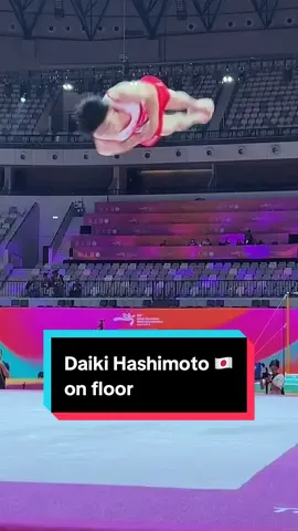 Two-time reigning world all-around champ Daiki Hashimoto (JPN) 🇯🇵 looking strong on floor #MoveTolnspire #ARTWorlds2025 #JakartaGymnastics2025 