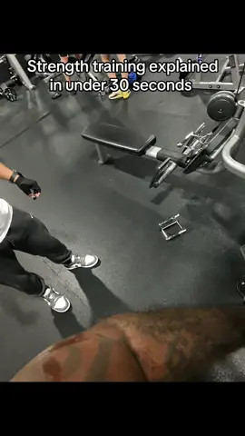Strength training explained in less than 30 seconds 💪🏾  #strengthtraining #GymTok #gymtraining #fitnesscoach #personaltrainer 
