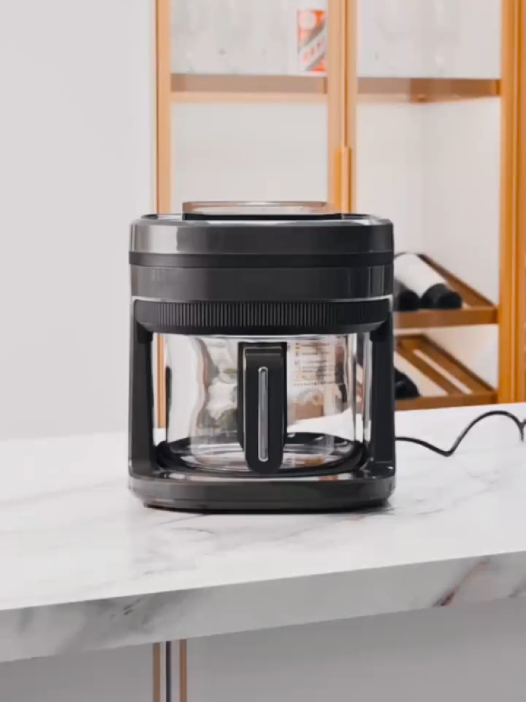 OKICASA Air Fryer Recipiente de Vidro de 4,5 L Preto Tela Sensível ao Toque Inteligente Fritadeira 1350 W  #airfryer #airfryerdevidro  #shopee 