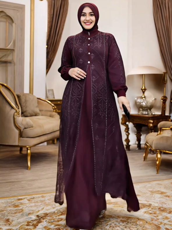 DENARA DRESS BRUKAT TERBARU BAHAN CERUTY BABYDOLL MIXX FULL PURING DAN APLIKASI GAMIS KONDANGAN MEWAH #gamis  #muslimah  #bajukondangan  #hargamurah 