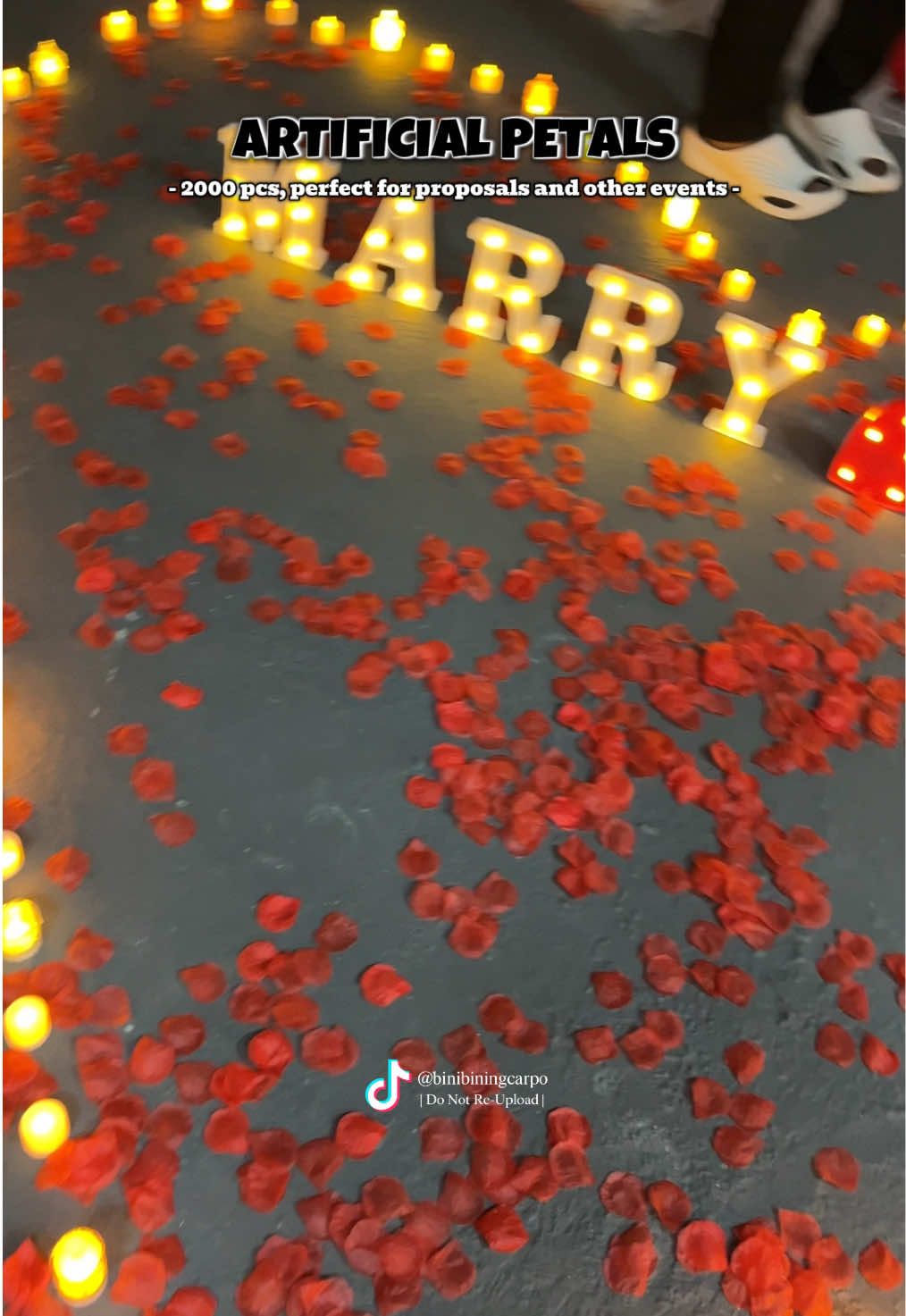 Wag niyo to kakalimutan sa proposal niyo!!! talaga naman hahaha para YES agad!!! #artificialflowers #petals #artificialpetals #proposalideas #marryme 