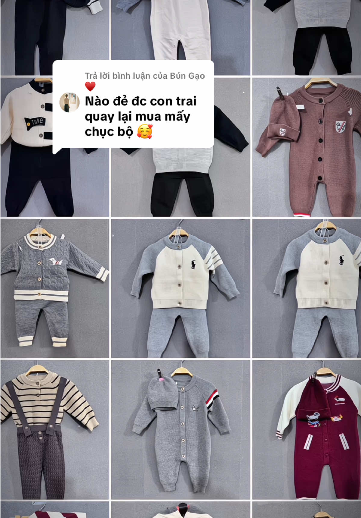 Trả lời @Bún Gạo ♥️ đồ bé trai siu đẹp luôn ạ 😍🥰 #uyennhiibaby #quanaotreemcaocap #quanaotreem #thoitrangchobe #mevabe 