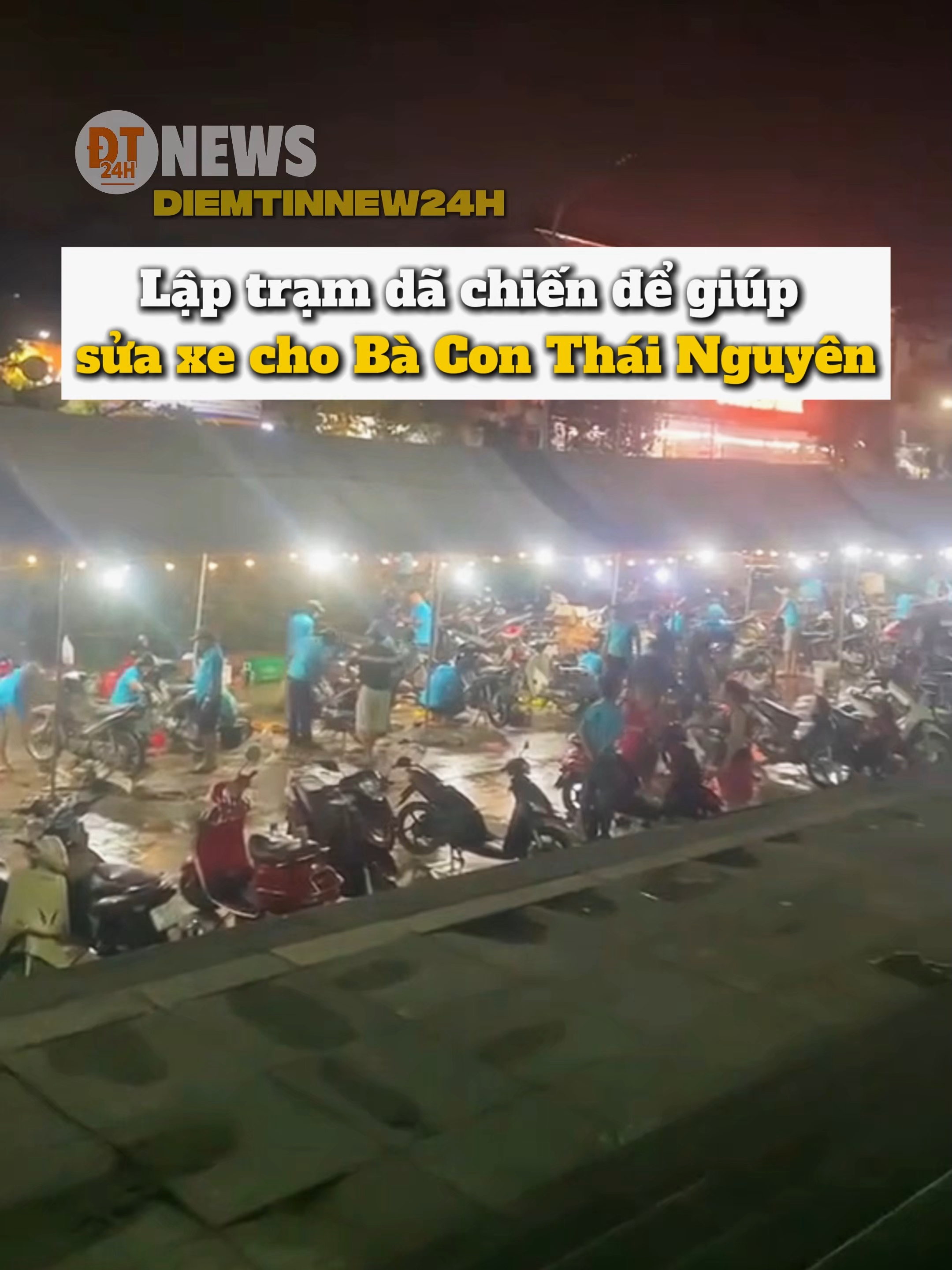 Hội sửa xe Thanh Hóa Lập trạm dã chiến sửa xe cho Bà con Thái Nguyên #diemtinnew24h #tiktoknews #hanhphuc #thainguyen #tintuc