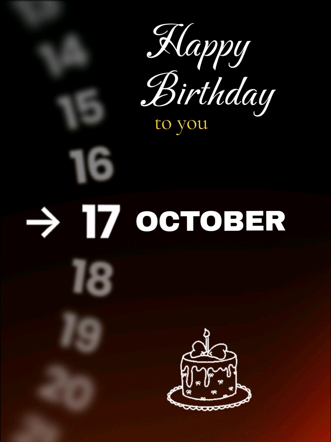 Happy Birthday 17 October || Birthday template #tiktoktemplate #templatetiktok #birthdaytemplate #happybirthday #birthday 