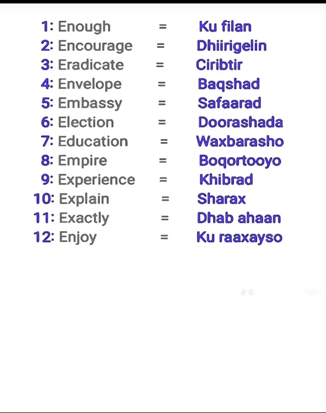 maalin kasta waan soo galinayaa ee yey ku dhaafin buug ku qoro