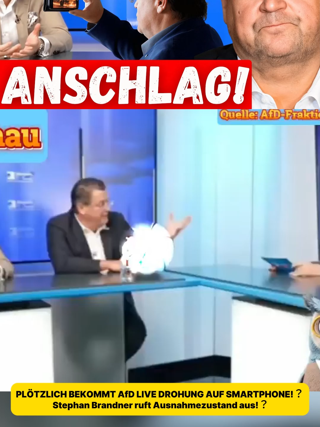 PLÖTZLICH BEKOMMT AfD LIVE DROHUNG AUF SMARTPHONE!？ Stephan Brandner ruft Ausnahmezustand aus!？