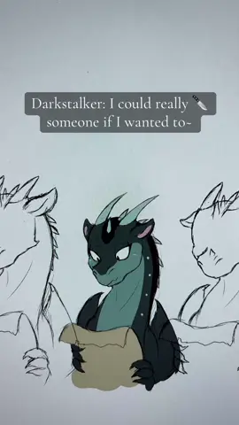Bro was stressing her out in book 6 😭 #wingsoffire #moonwatcher #darkstalker #wof