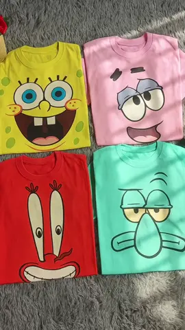 ni yg nyari kaos versi SpongeBob dkk bisa buat couple juga💛 #kaos #kaoscouple #kaosmurah #kaosviral #spongebob 