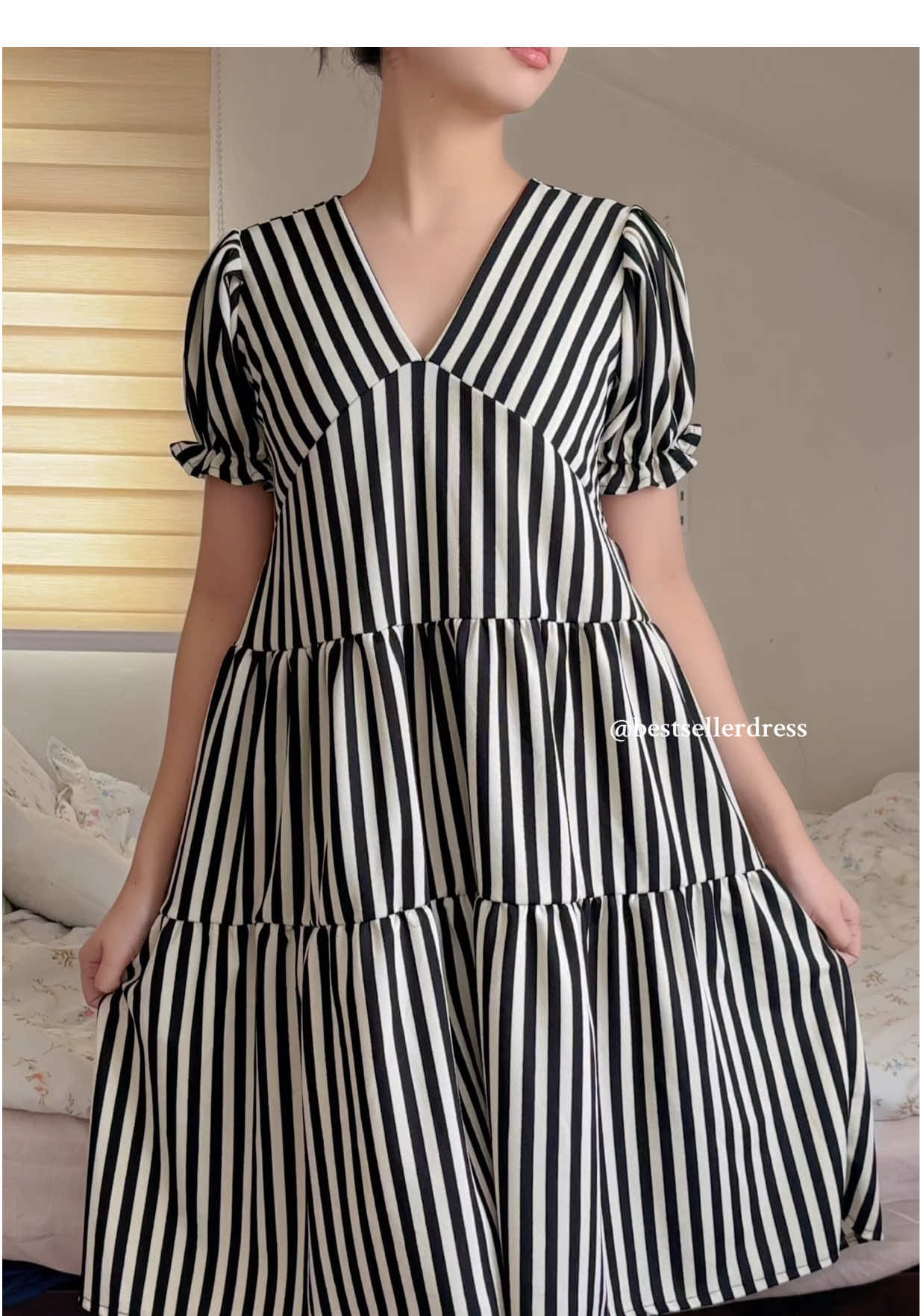 Size: S-4XL🖤🐝#fyp #vintagevibes #dress #mididress #bestsellerdress 