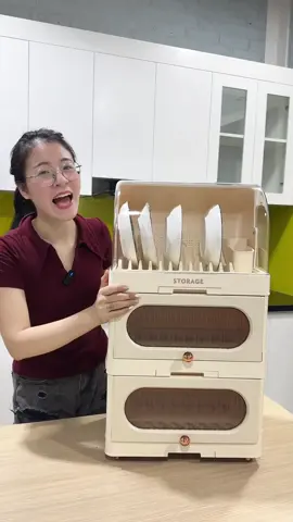 Tủ đựng bát nhiều tầng cho hộ gia đình #tubat #tudungbat #keupchendia #tubatdia #keupbatconap 