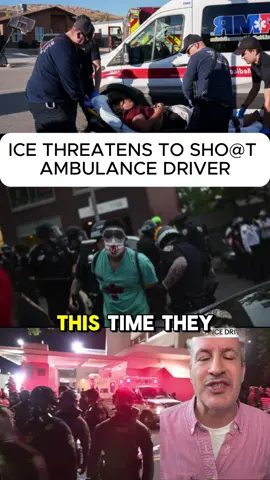 140CT25 A crazy story out of Portland, Oregon as ICE agents threaten to shoot an ambulance driver trying to transport an injured protester to the hospital. #ice #immigration #portland