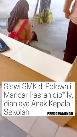 Seorang siswi SMK Balanipa Kabupaten Polewali Mandar (Polman), Sulawesi Barat (Sulbar) mengalami per*ndungan hingga di*niaya temannya. Peristiwa ini direkam dalam video dan viral di media sosial. Dikutip dari detikSulsel, korban SA (16) dib*lly hingga di4niaya oleh temannya berinisial RA (16) yang merupakan anak kepala sekolah.  . . @Cairpakbos - Cairin Limit Applikasi Payy Latter Kamu Amanah