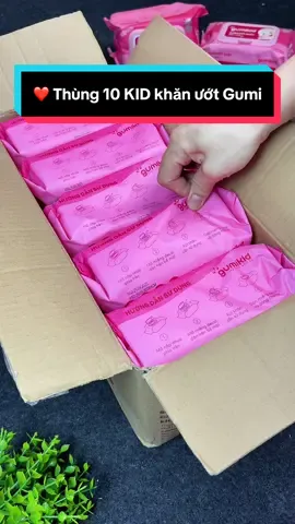 ❤️ Thùng 10 KID khăn ướt Gumi không cồn không parabens cao cấp #khanuotgumi#Cindythuytichcuc 