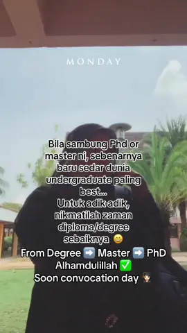 From Degree ➡️ Master ➡️ PhD Alhamdulillah ✅ Soon convocation day 👩🏻‍🎓 #onthisday #studentlife #universitylife 