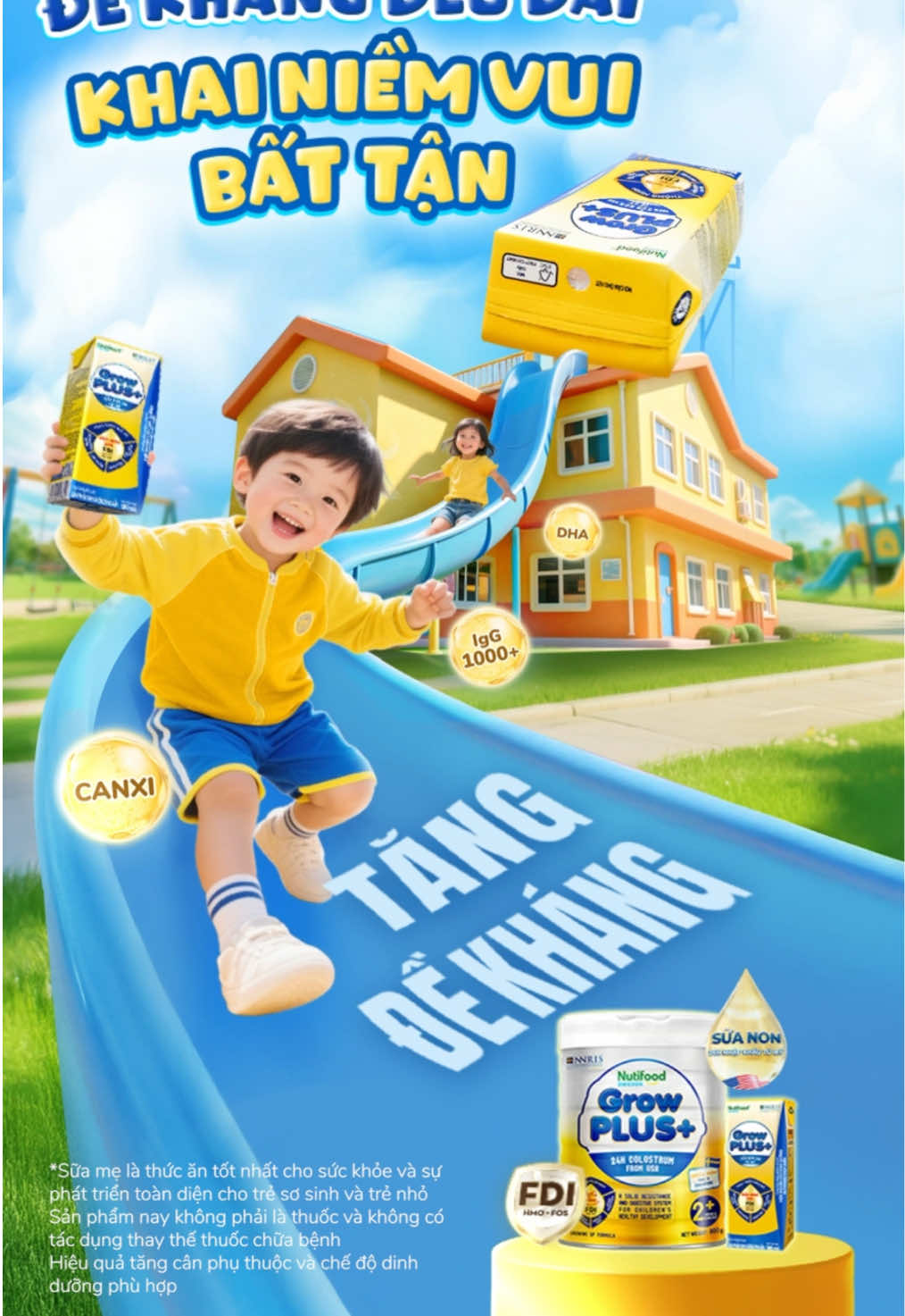 Mỗi ngày của con là một hành trình khám phá trải nghiệm mới . Nhìn thấy con khỏe mạnh là niềm hạnh phúc lớn nhất của mẹ. Và để niềm vui ấy luôn trọn vẹn, con cần một 