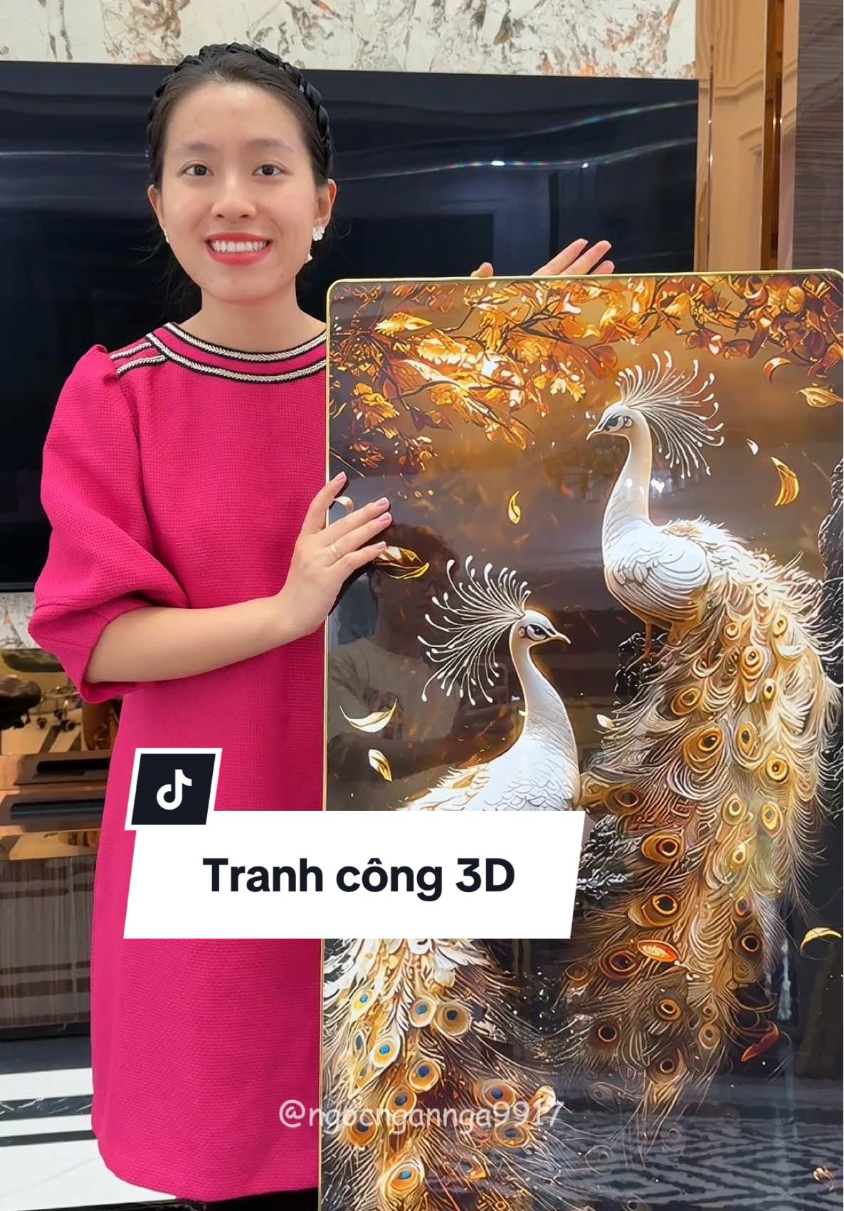 Tranh chim công 3D treo trang trí nhà cửa #tranhchimcong #tranhtreotuong #tranhtrangguong #ngocngannga 
