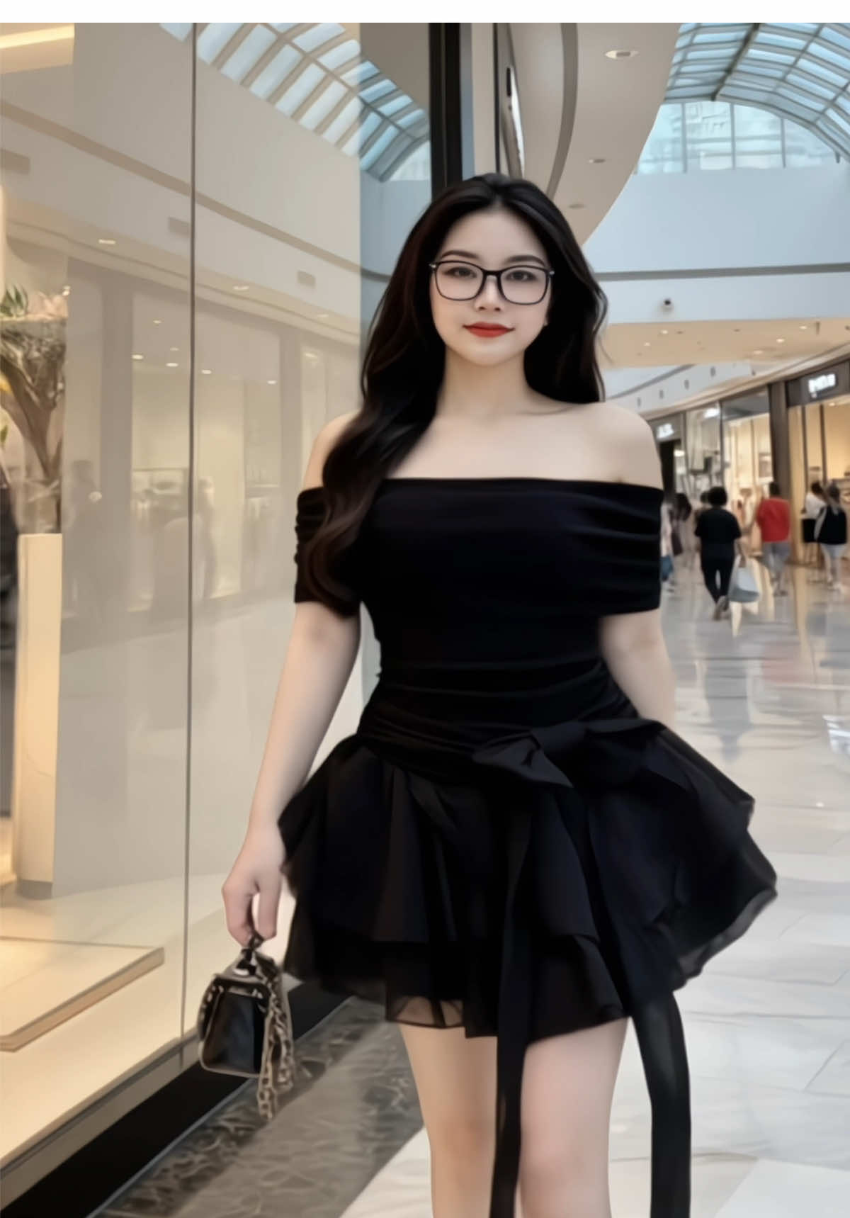 Váy trễ vai bánh bèo tiểu thư đi tiệc sang chảnh , 2 màu be , đen #vaytrevai #vaytieuthu #vayditiec #xuhuong #goclamdep 
