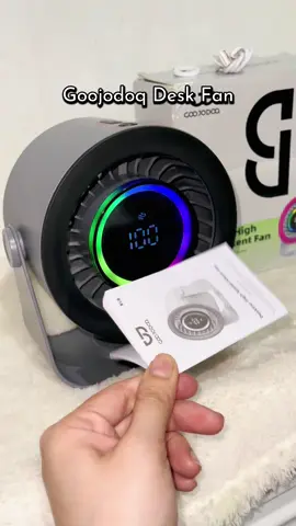 Get yours now and stay chill guys!  GOOJODOQ 4000 mAh GFS008 Desk Fan Rechargeable Electric Desktop Turbo Jet Table Strong Wind Portable #goojodoq #desktopfan #rechargeablefan #highspeedfan #deskfan @GOOJODOQ.STORE.PH