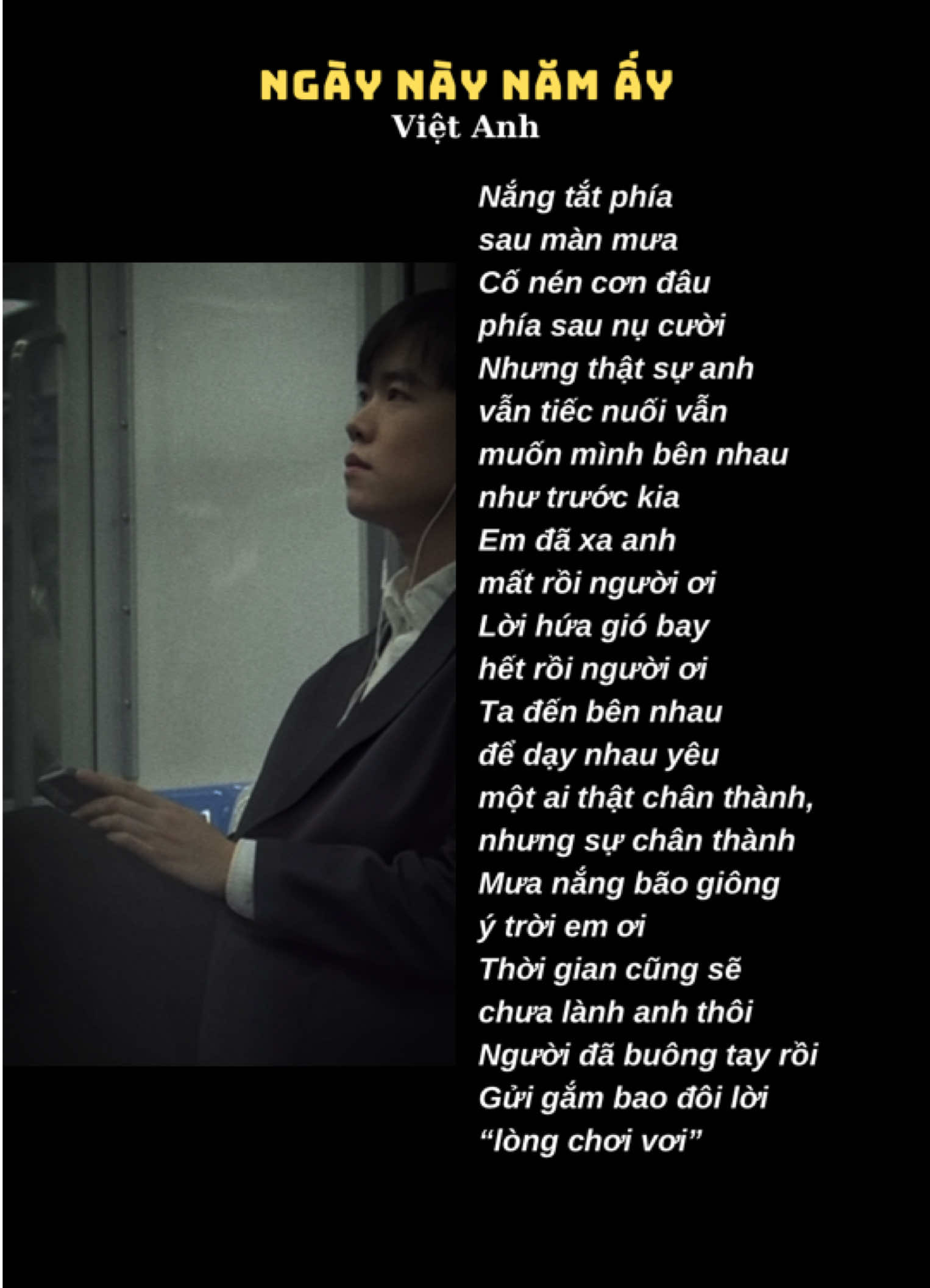 Nắng tắt phía sau màn mưa… #nhachaymoingay #lyrics #ngaynaynamay #vietanh #nhactamtrang 