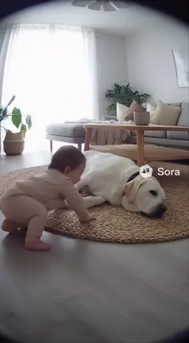 surprise🫢 #dog #baby #ai 