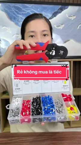 Kìm bấm cos vuông- tự điều chỉnh, công cụ không thể thiếu cho mọi thợ điện, sử dụng an toàn đi kèm đầu cos cho kìm bấm #hangxinhtuoi68  #kimbamcos 