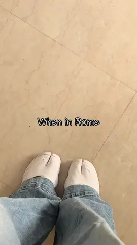 We got matching sneakers 😆 I couldn’t find the Tabi style in kids sizes for Addison but they’re still cute. Been eyeing these for a WHILE and got them over $100 less than what I would have paid for them in the states 🤯 #nikeairrift #tabishoes 