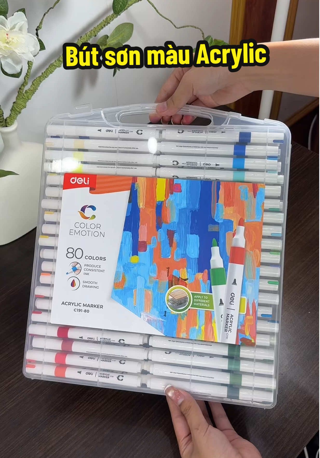 Bút sơn màu Acrylic Deli siêu sịn luôn , màu đẹp dã man dùng bền không lem trôi #butsonmauacrylic #butmaudeli #butmauacrylic #butmauchobe #deli 