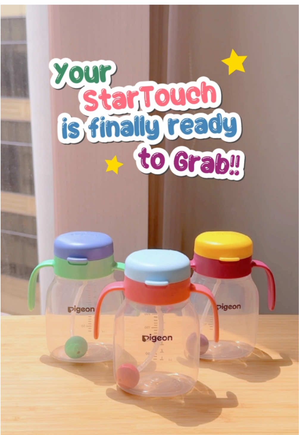 Finally it’s here Pigeon StarTouch‼️😍 Dengan tiga warna yang menggemaskan‼️🥰 Ada free Spoon and Fork set untuk Moms yang check out dari sekarang‼️🛒💨 *Persediaan terbatas* #promoseruweekend #pigeonbabycare #pigeonstartouch #babybottle #newborn 