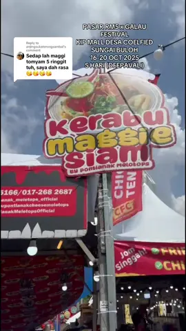 Replying to @anjingsukaterungsambal PASAR RM5 x GALAU FESTIVAL KIP MALL DESA COELFIED SUNGAI BULOH  16-20 OCT 2025  5 HARI (DEEPAVALI) @Pasar RM5 x Makan&Galau @bashir veeran #pasarrm5xgalaufestivalkipmalldesacoalfiedsungaibuloh #sungaibuloh #klang #rawang #shahalam 