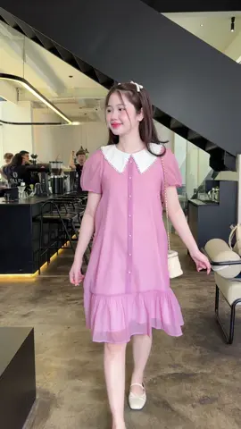 Đầm voan đuôi cá xinh iu cho mẹ bầu