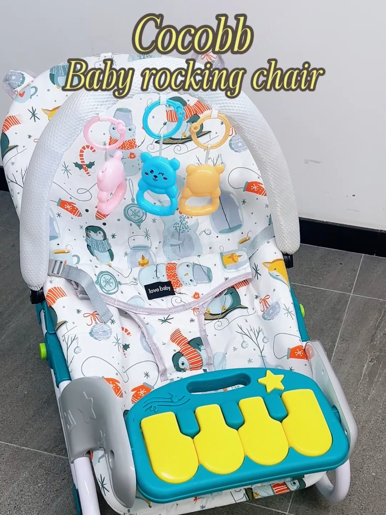 HALF PRICE! The Perfect Baby Gift! COCOBB Musical Rocking Chair with fun piano mode & adjustable seating. Makes playtime magical! ✨ Official Brand, COD #COCOBB  #babyRockingChair#RockingChair #baby #mom