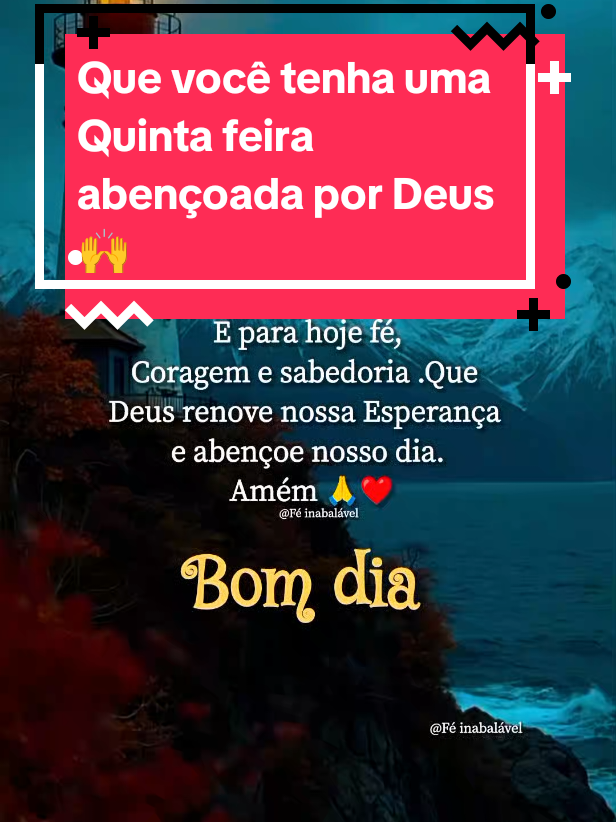 Que você tenha um dia abençoado.#bomdia #quintafeira #gratidao #obrigadodeus #mensagemdodia 