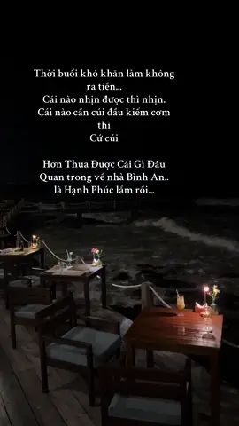 Thời buổi khó khăn làm không ra tiền... Cái nào nhịn được thì nhịn. Cái nào cần cúi đầu kiếm cơm thì Cứ cúi Hơn Thua Được Cái Gì Đâu! Quang trọng về nhà Bình An.. là Hạnh Phúc lắm rồi...#bìnhyên 