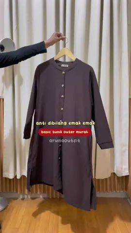 tunik 2in1 outer best seller!🤩🔥 #tunik #outer #basicoutfit #outfitremaja #ootdhijab #outfithijab 